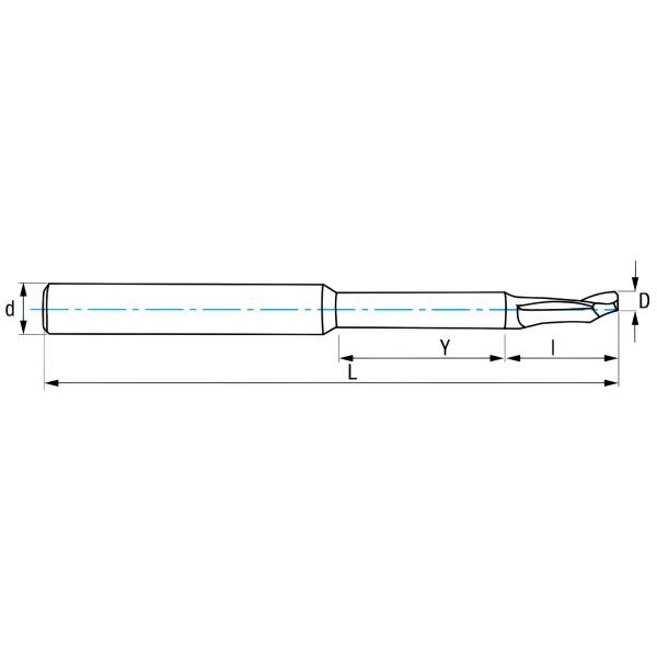 Langer HSS Aluminiumfräser mit scharfer Schneide für saubere Fräsergebnisse