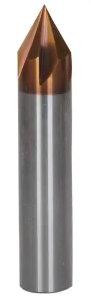 8,0 x 63 - d2=8 mm ✓ VHM Entgrater, Fasenfräser 60°, Z=4, Beschichtet, HA-Schaft