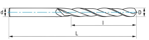 3,0 x 66 x 100 - d2=3 mm ✓ HM Bestückter Spiralbohrer überlang DIN340, Metallbohrer Typ N, VHM Bohrer lang, 118°
