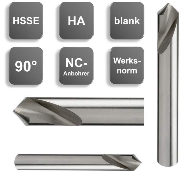 12,0 x 30 x 102 - d2=12 mm ✓ HSSE-NC-Anbohrer 90°, blank