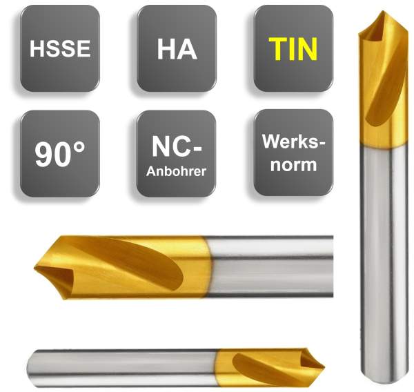 25,0 x 53 x 151 - d2=25 mm ✓ HSSE-NC-Anbohrer 120°, TIN