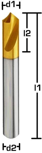 25,0 x 53 x 151 - d2=25 mm ✓ HSSE-NC-Anbohrer 120°, TIN