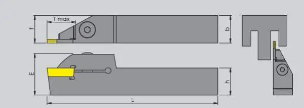 12 x 12 BKTR-IS-3C Rechts ✓ Stechplattenhalter Abstechhalter für DGN.-Wendeplatten 3 mm
