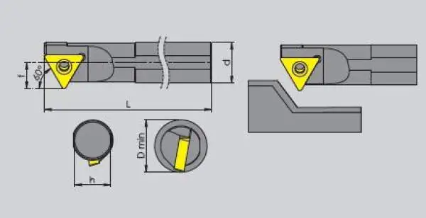 S32T - ST-CR - 11 - Bohrstange 60°, Rechts für TCM-Platten