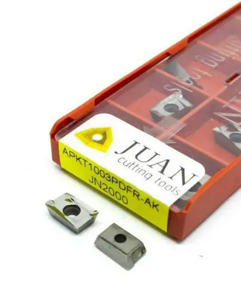 10 x APKT1003 Wendeplatte für Aluminiumbearbeitung, APKT10-ISO Fräswendeplatten, Wendeschneidplatten