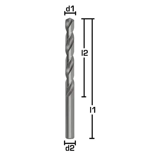 9,4 x 81 x 125 - d2=9,4 mm ✓ HSS-G Spiralbohrer, Metallbohrer, Stahlbohrer 135° geschliffen