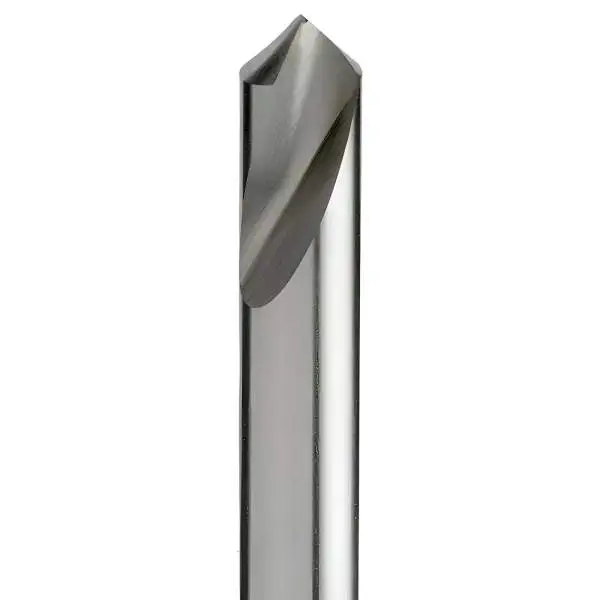 HSSE-NC-Anbohrer 90° von GEFRABO, blanke Ausführung, erhältlich in Durchmessern von 3 bis 20 mm für präzise Zentrier- und Anbohrarbeiten.