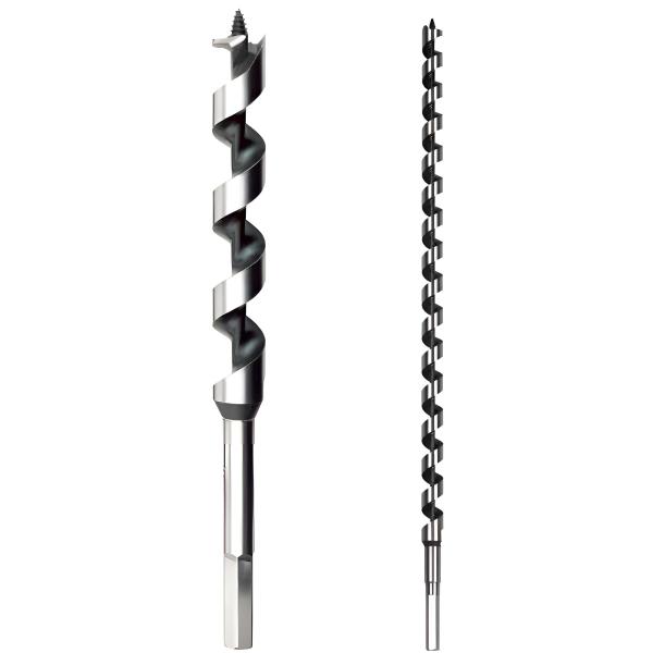 Schlangenbohrer, Holzspiralbohrer, Holzbohrer, Balkenbohrer oder Spiralbohrer für Holz 6 x 230 mm