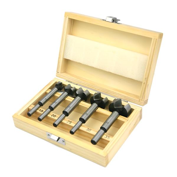 Forstnerbohrer Satz im Holzkasten: Präziser Holzbohrer für saubere Bohrungen