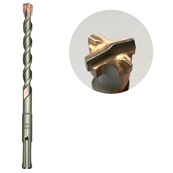 Premium SDS+ Plus Hammerbohrer Z4, PGM Bohrer, Betonbohrer, Steinbohrer, Mauerbohrer mit Kreuzschneide X von GEFRABO Tools zu fairen Konditionen!