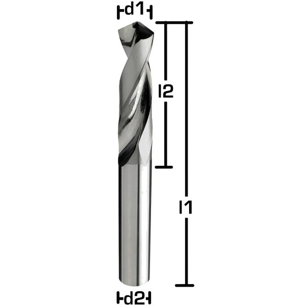 3 / 4 / 5 / 6 mm ✓ VHM-Spiralbohrer-Set DIN1897, Bohrer-Satz Typ N, 118°