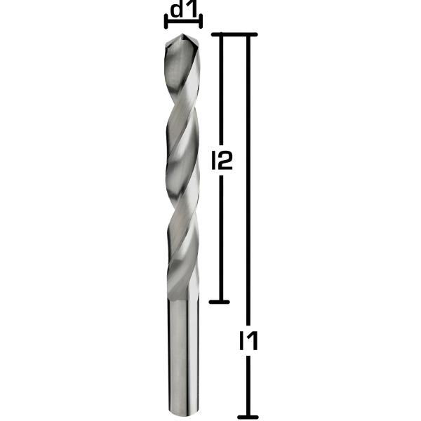 VHM Spiralbohrer DIN 338 Typ N 118°  Vollhartmetall Metallbohrer für präzises Bohren in Stahl und Metall