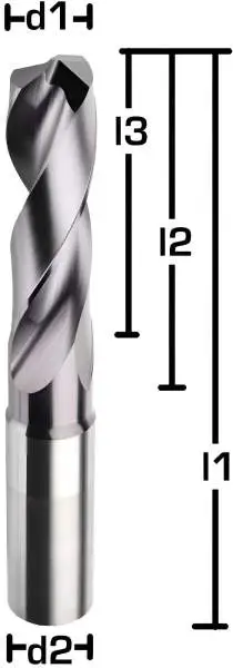 3,0 x 14 x 62, d2=6 mm ✓ VHM-Spiralbohrer, 3xD Hochleistungsbohrer beschichtet, Universalbohrer 140°