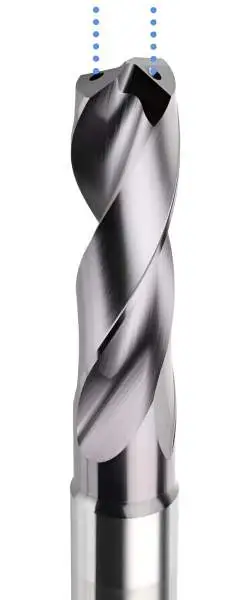 12,0 x 40 x 102, d2=12 mm ✓ VHM Spiralbohrer mit IK und Beschichtung, 3xd, Kühlkanalbohrer, Hochleistungsbohrer 140°, Universalbohrer