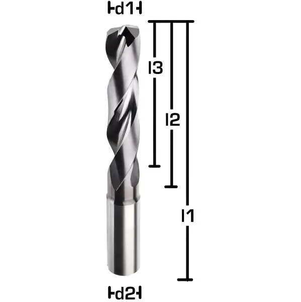 VHM Hochleistungsbohrer 5xD beschichtet - Universalbohrer für Metallbearbeitung 140°