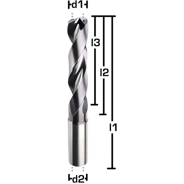 VHM Kühlkanalbohrer 5xD Hochleistungsbohrer mit IK für Metallbearbeitung