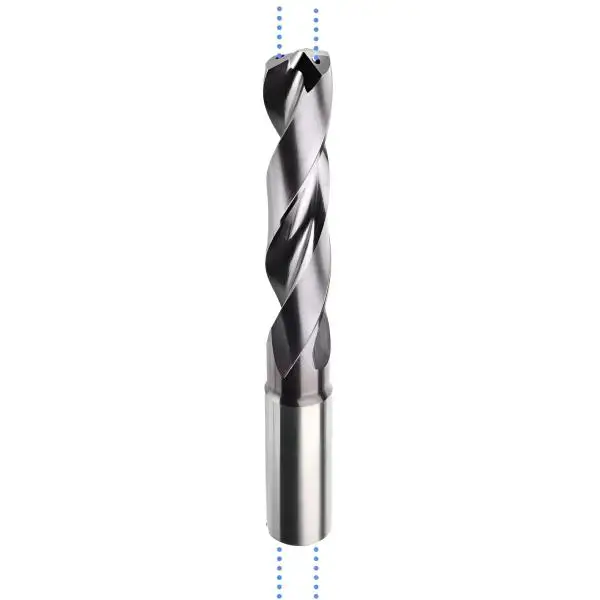 8.9 x 49 x 103, d2=10 mm ✓ VHM-Spiralbohrer mit IK, 5xD Hochleistungsbohrer beschichtet, Kühlkanalbohrer Universalbohrer 140°