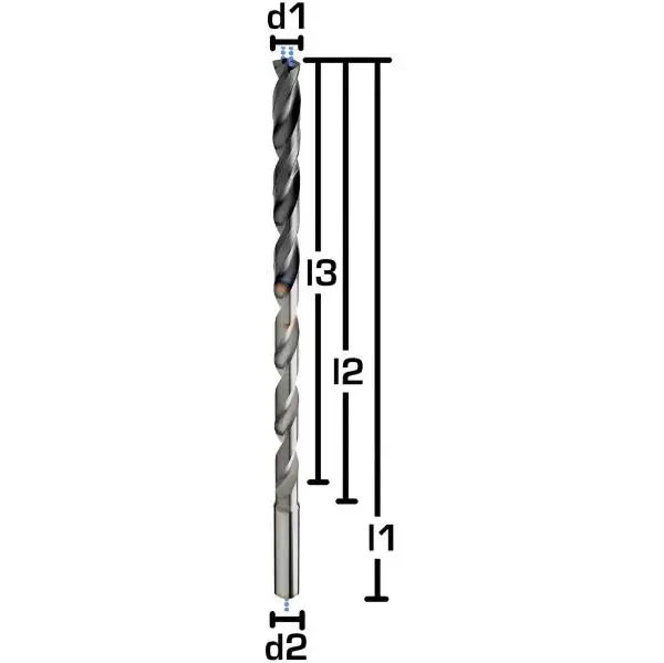 5,5 x 83 x 145, d2=6 mm ✓ VHM-Spiralbohrer mit IK, 15xD Hochleistungsbohrer Spezalbeschichtet, Tieflochbohrer, Kühlkanalbohrer mit 4 Führungsfasen, Universalbohrer 140°