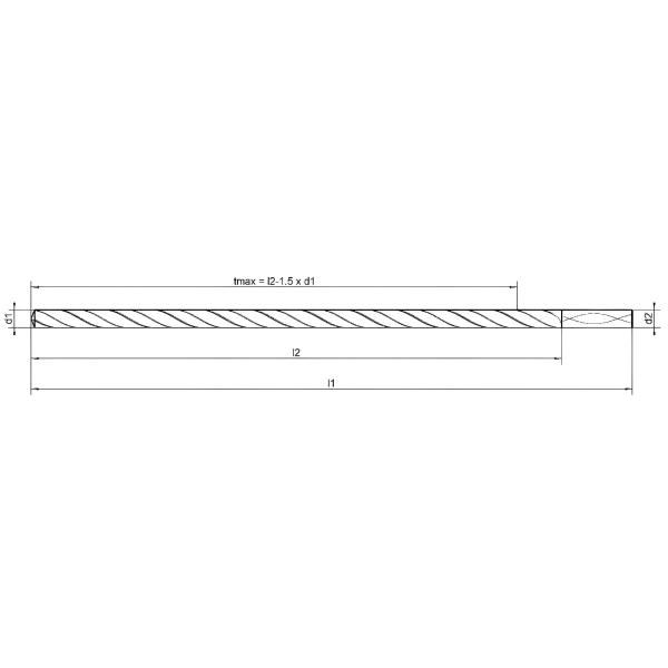 GEFRABO VHM-Tiefloch-Spiralbohrer 20xd mit IK in Verpackung für Metallbearbeitung