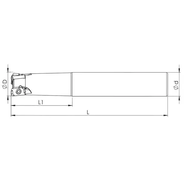 20 x 110 mm ✓ Schaftfräser, High-Feed Wendeplattenfräser, Hochvorschubfräser für LOGU 0303 Z=3 mit IK