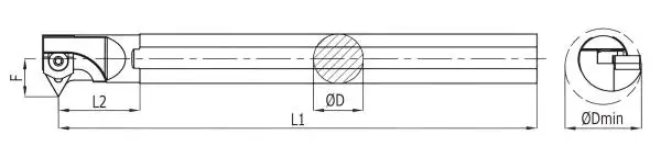25 x 250 Links ✓ MT-NL Bohrstange 60° für TNMG16. Wendeplatten