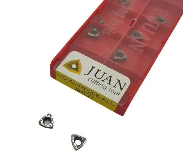 10 x WCMX030208 Wendeplatten für Aluminium