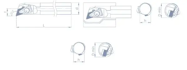 DDQNR DDQNL - Bohrstange 107,5°, Rechts oder Links für DNMG11 oder DNMG15 Platten von VORGEN