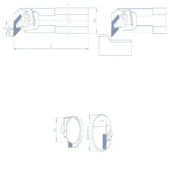 S25S - DDUNL - 15 - Bohrstange 93°, Links für DNM-Platten