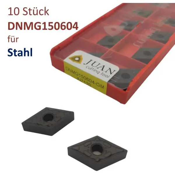 10 x DNMG150604 Wendeplatten für Stahl