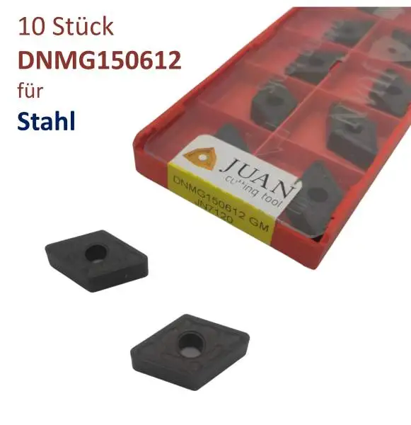 10 x DNMG150612 Wendeplatten für Stahl