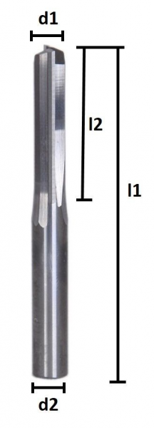 10,0 x 32 x 70 - d2=10 mm ✓ VHM Schaftfräser, Holzfräser Z=2, geradegenutet für Holz, MDF, lang