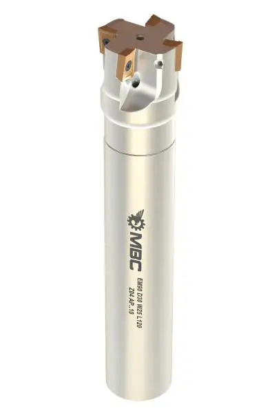 16 x 100 mm ✓ Schaftfräser, Wendeplattenfräser für APKT1003, Z=2 mit Innenkühlung