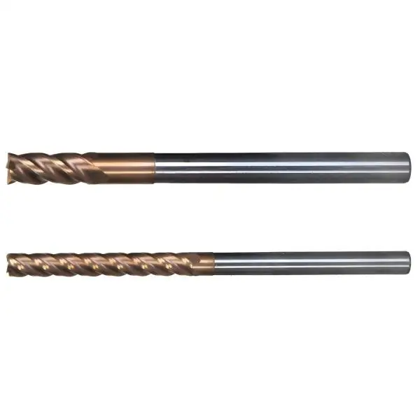 12 x 30 x 100 - d2=12 mm ✓ VHM Schaftfräser, Fräser überlang, Z=4, TiSiN beschichtet, extralang