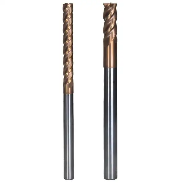 12 x 30 x 100 - d2=12 mm ✓ VHM Schaftfräser, Fräser überlang, Z=4, TiSiN beschichtet, extralang