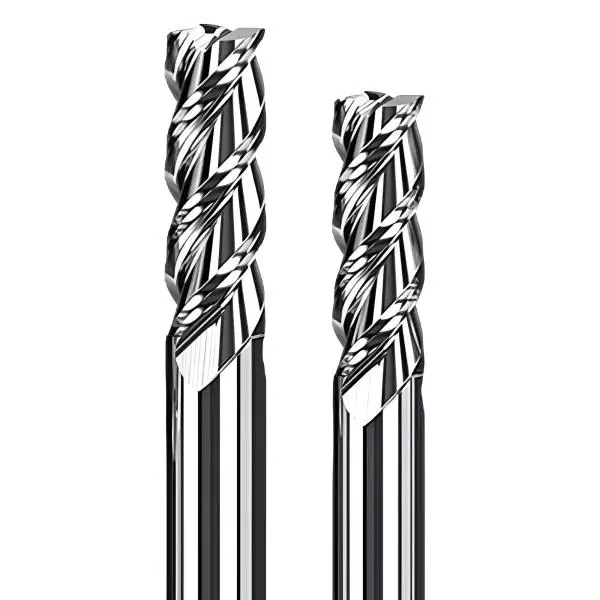 6 / 8 / 10 / 12 mm ✓ VHM Alu-Fräser-Satz, Z=3, Schaftfräser Set mit polierter Nut für NE-Metalle im Rundbox