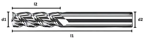 6 / 8 / 10 / 12 mm ✓ VHM Alu-Fräser-Satz, Z=3, Schaftfräser Set mit polierter Nut für NE-Metalle im Rundbox