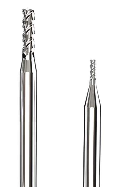 3 / 4 / 5 / 6 mm ✓ VHM Alu-Fräser-Satz, Z=3, Schaftfräser Set mit polierter Nut für NE-Metalle im Rundbox