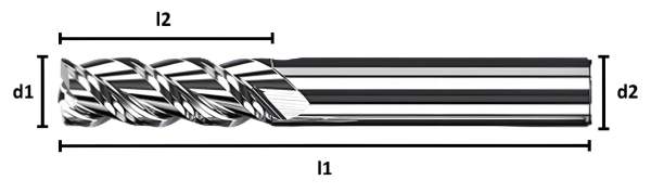 3 / 4 / 5 / 6 mm ✓ VHM Alu-Fräser-Satz, Z=3, Schaftfräser Set mit polierter Nut für NE-Metalle im Rundbox