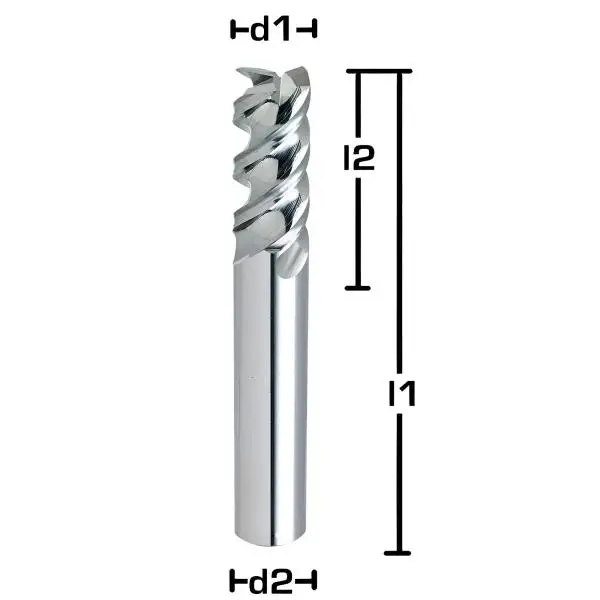 8,0 x 24 x 60 - d2=8 mm ✓ VHM HPC Fräser für Aluminium, Schaftfräser, Alufräser auf hochglanz poliert mit extra scharfen Kanten