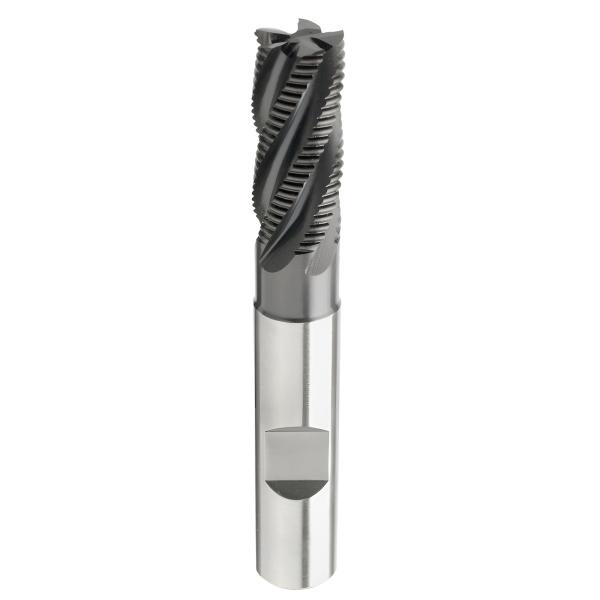 8,0 x 19 x 69, d2=10 mm ✓ HSSE/PM-Schruppfräser 30°, Fräser zum Schruppen Typ HR DIN 844, Z=4, beschichtet, HB Schaft