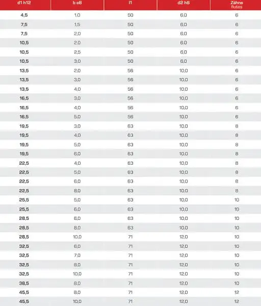 32,5 x 6 x 71 - d2=12 mm ✓ HSSE-Schlitzfräser, T-Fräser, T-Nutenfräser kreuzverzahnt, DIN850, Z=10, Typ N, HB