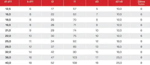 40,0 x 18 x 108, d2=25 mm ✓ HSSE-T-Nuten-Fräser, Schlitzfräser zum Schruppen Typ NR, kreuzverzahnt, DIN 851, Z=8, blank