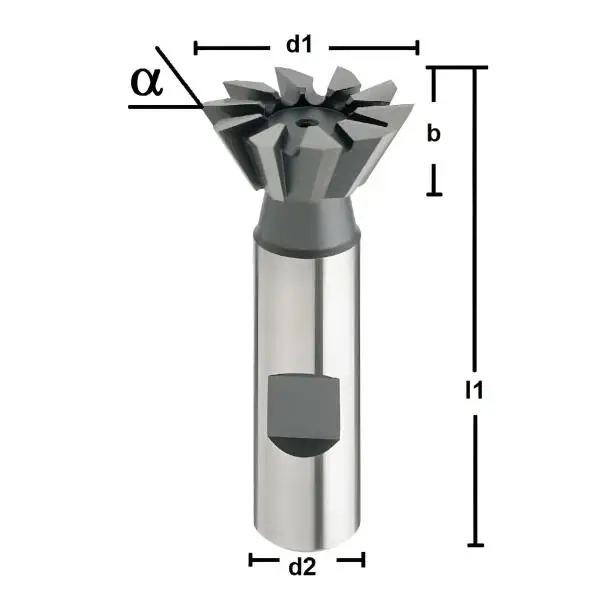 25,0 x 10 x 67 - d2=12 mm ✓ HSSE-Winkelfräser 85°, DIN1833, Z=12, Typ N, HB