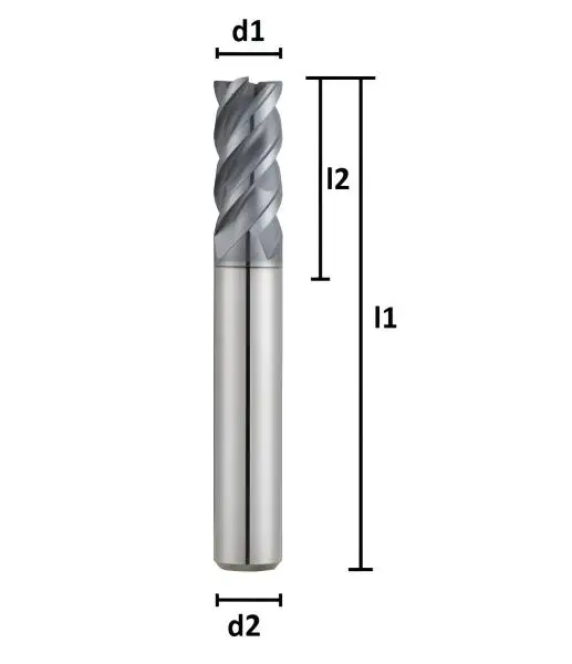 10 x 25 x 75 - d2=10 mm ✓ VHM HPC Fräser, 43°, Z=4, Spezialbeschichtet, Edelstahlfräser