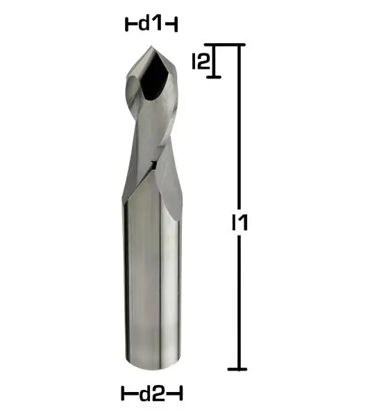 1,0 x 2 x 39 - d2=3 mm ✓ VHM 8-Fachwerkzeug 90° Multifräser Universalfräser Z=2 Typ N