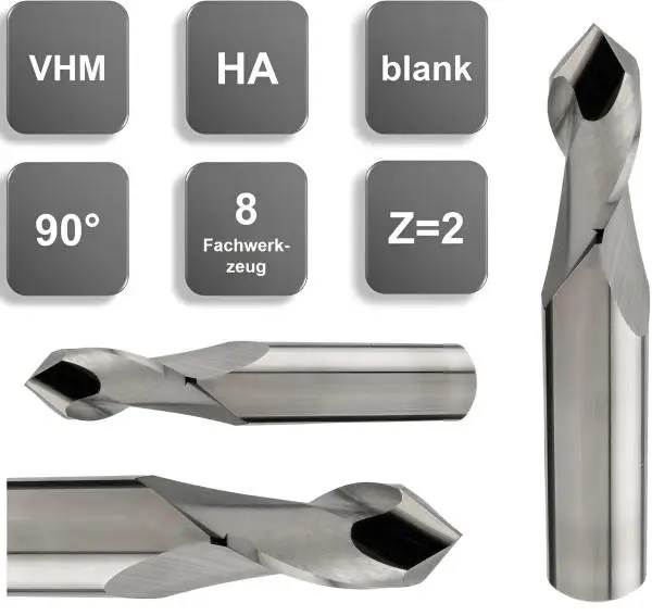 1,0 x 2 x 39 - d2=3 mm ✓ VHM 8-Fachwerkzeug 90° Multifräser Universalfräser Z=2 Typ N