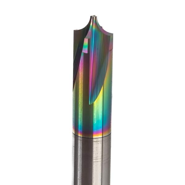 VHM Viertelkreisfräser mit RainBow (DLC) Beschichtung, Profilfräser für abgerundete Fasen durch Viertelkreis-Anschliff