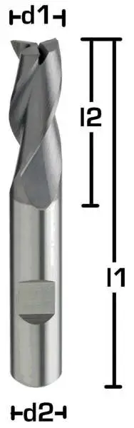 8,0 x 16 x 63 - d2=8 mm ✓ VHM-Schaftfräser 30° Spirale, Z=3, Dreizahnfräser mit Beschichtung