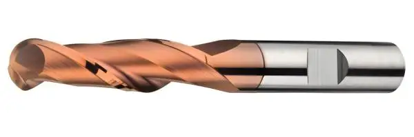 10R5 x 45 x 100 - d2=10 mm ✓ VHM-Radiusfräser 30°, Z=2, Vollradiusfräser Spezialbeschichtet, Lang