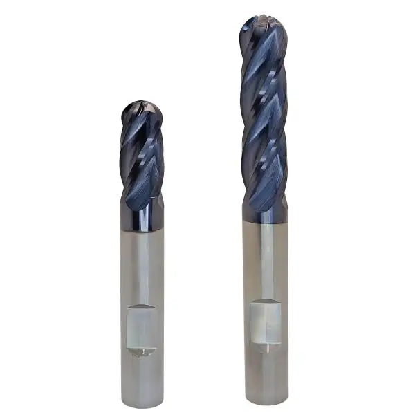 12,0R6 x 25 x 75 - d2=12 mm ✓ VHM-Radiusfräser 30°, Z=4, TiAlN-Beschichteter Vollradiusfräser